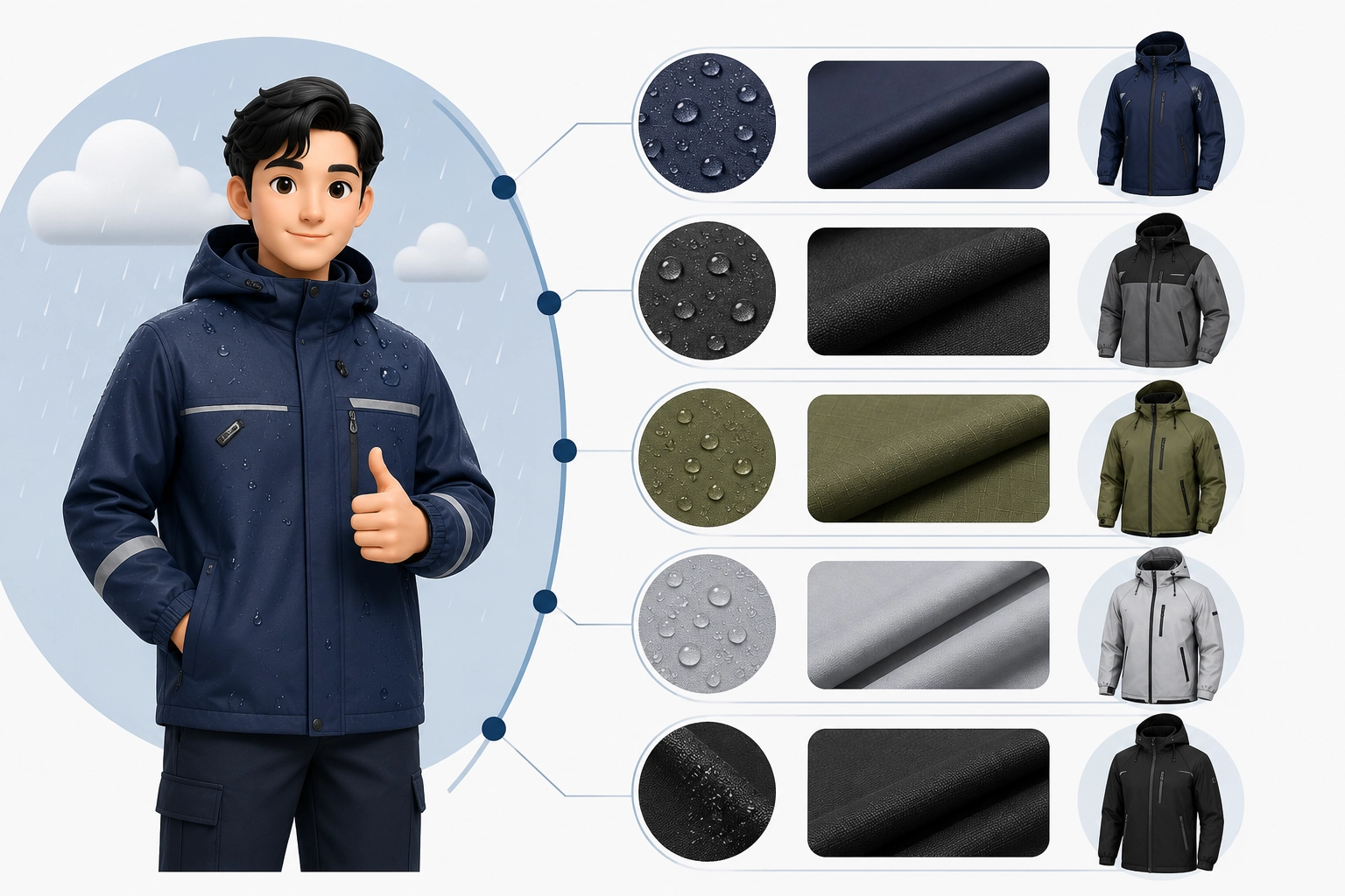 5 Bahan Jaket Anti Air Terbaik untuk Seragam Karyawan