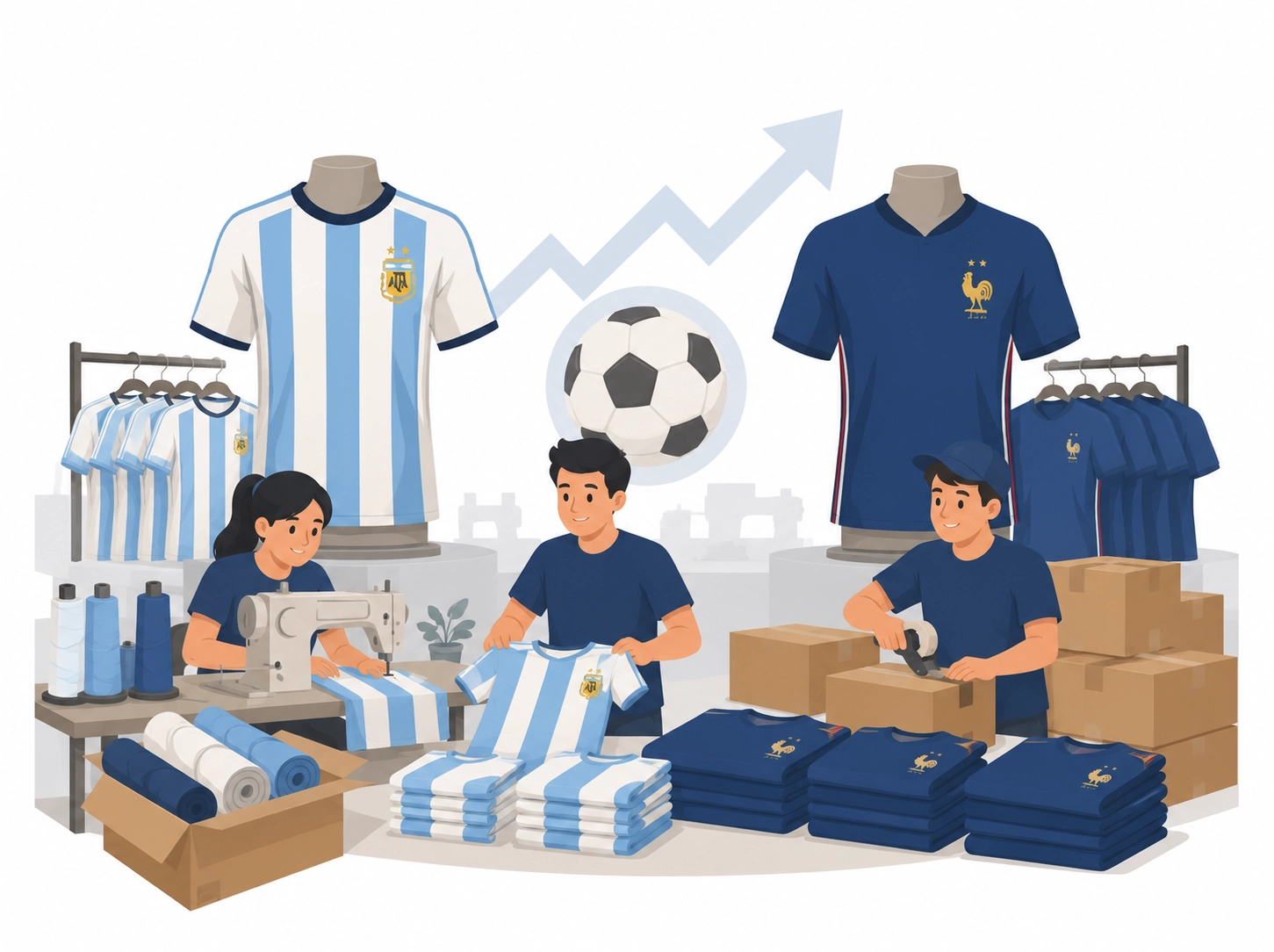Surge in Argentina & France Jerseys: Factory Tactics