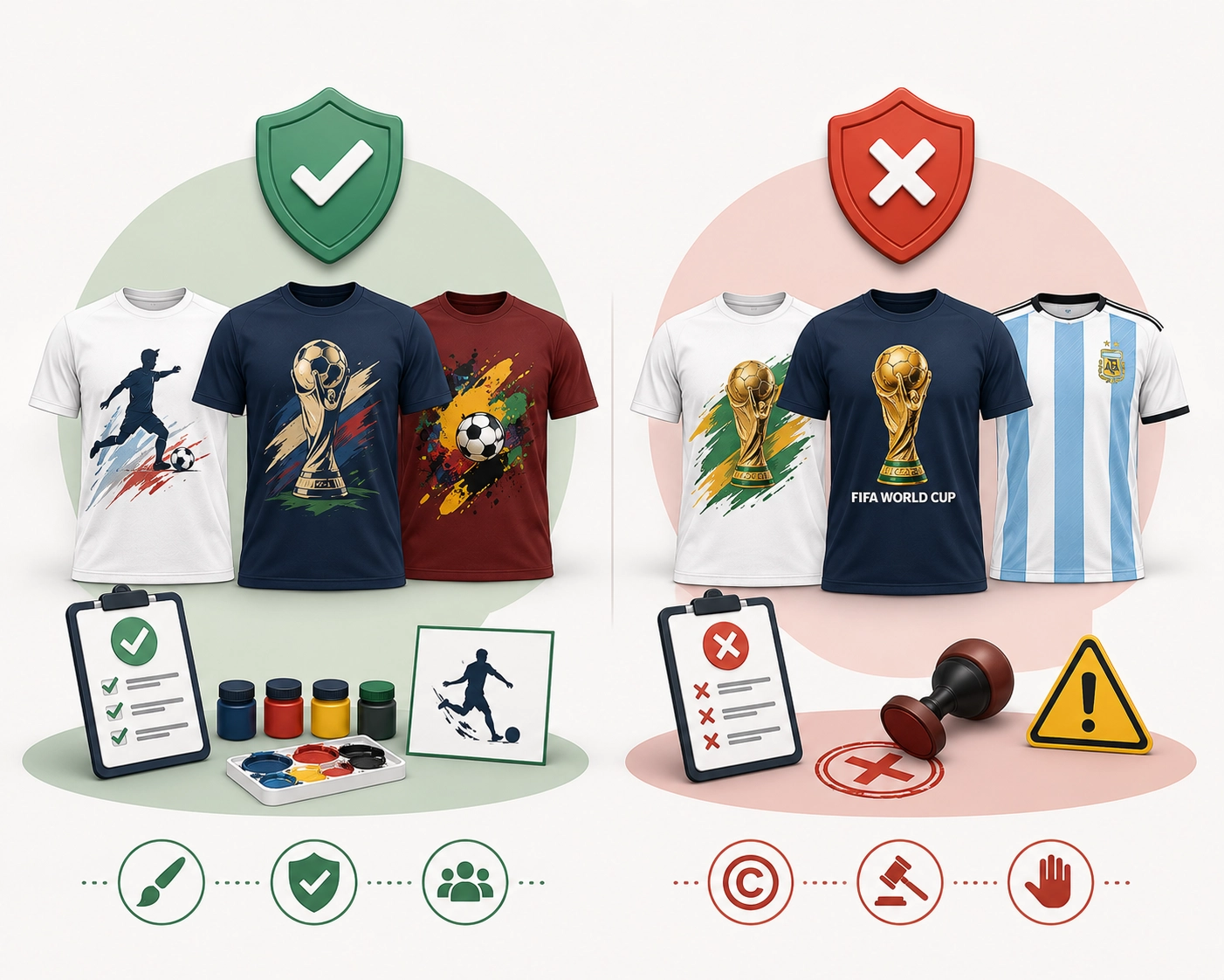Sablon Kaos Piala Dunia: Aman vs Melanggar Lisensi