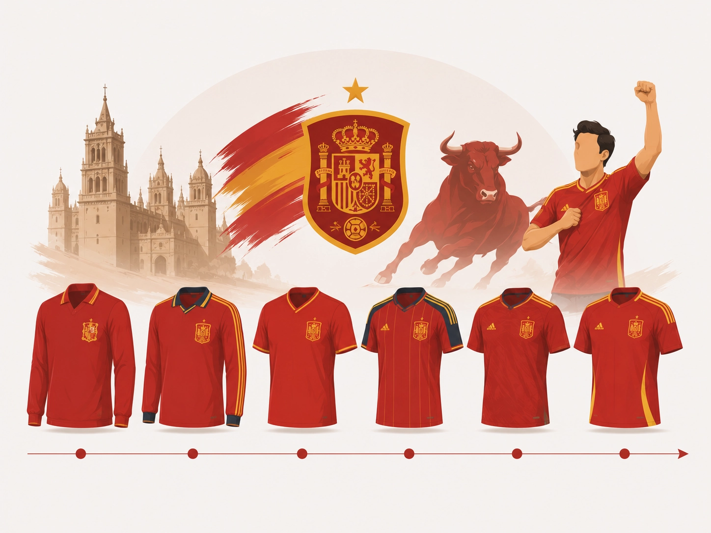 Sejarah Jersey Merah Spanyol La Furia Roja