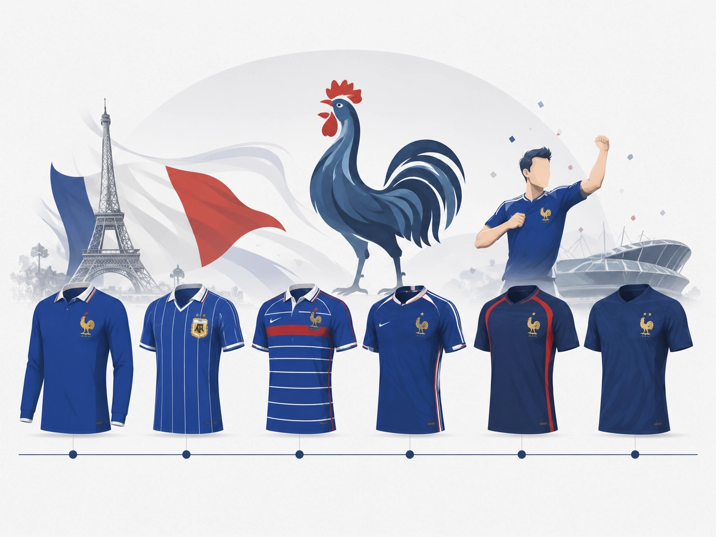 Sejarah Jersey Prancis Les Bleus