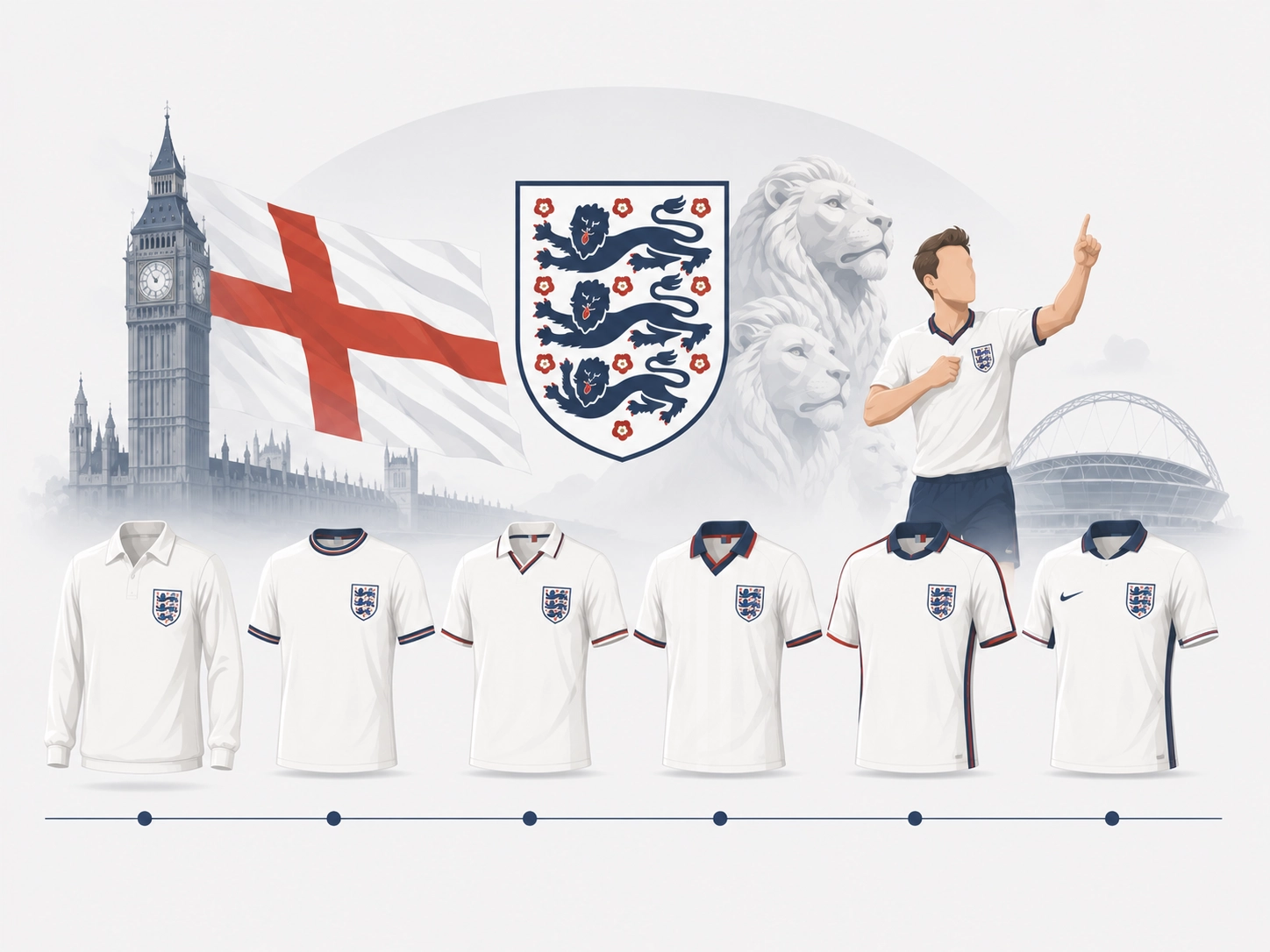 Sejarah Jersey Putih Inggris: Ikon Three Lions