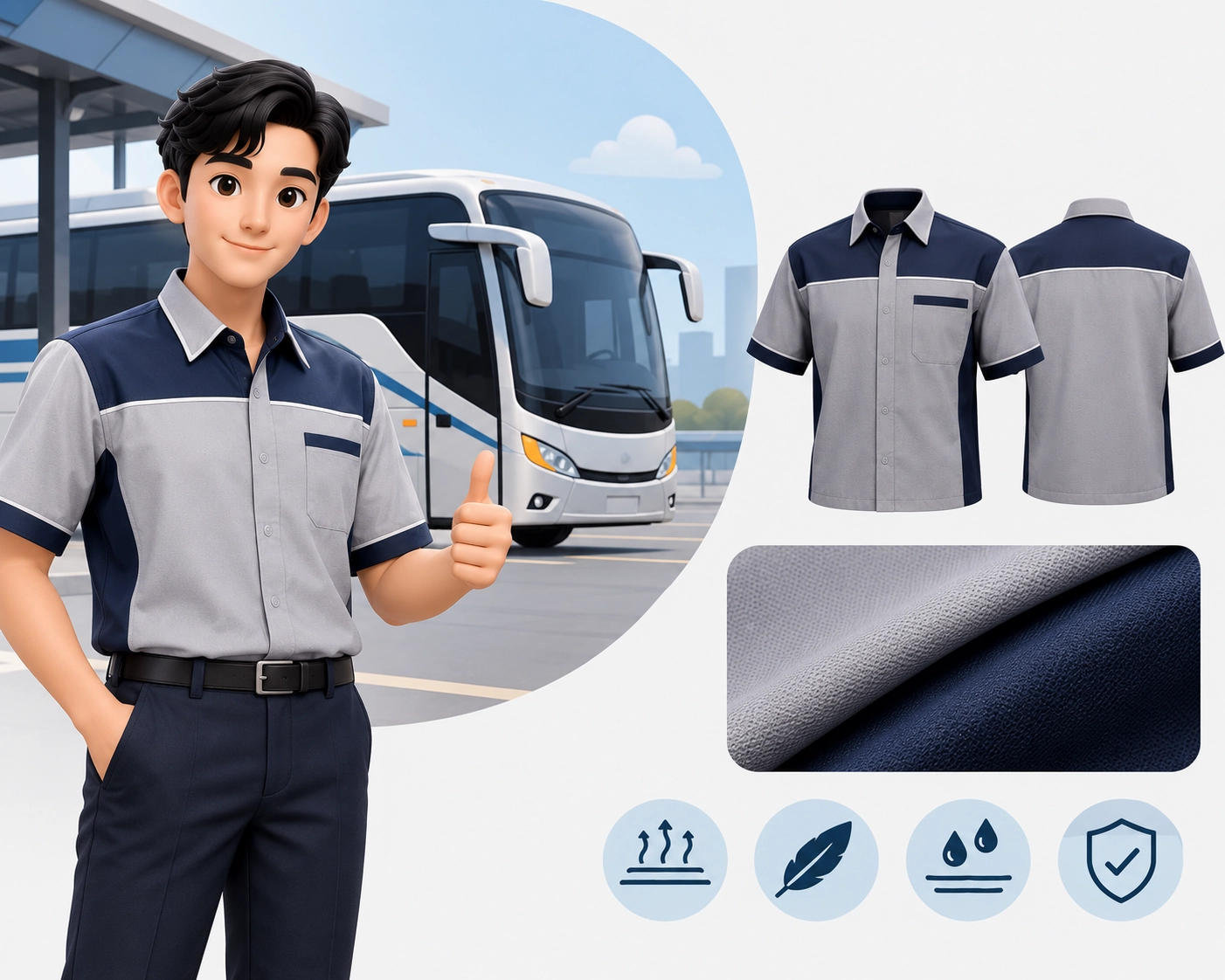 Tips Seragam PDH Awak Bus Antar Kota: Makloon Abendio